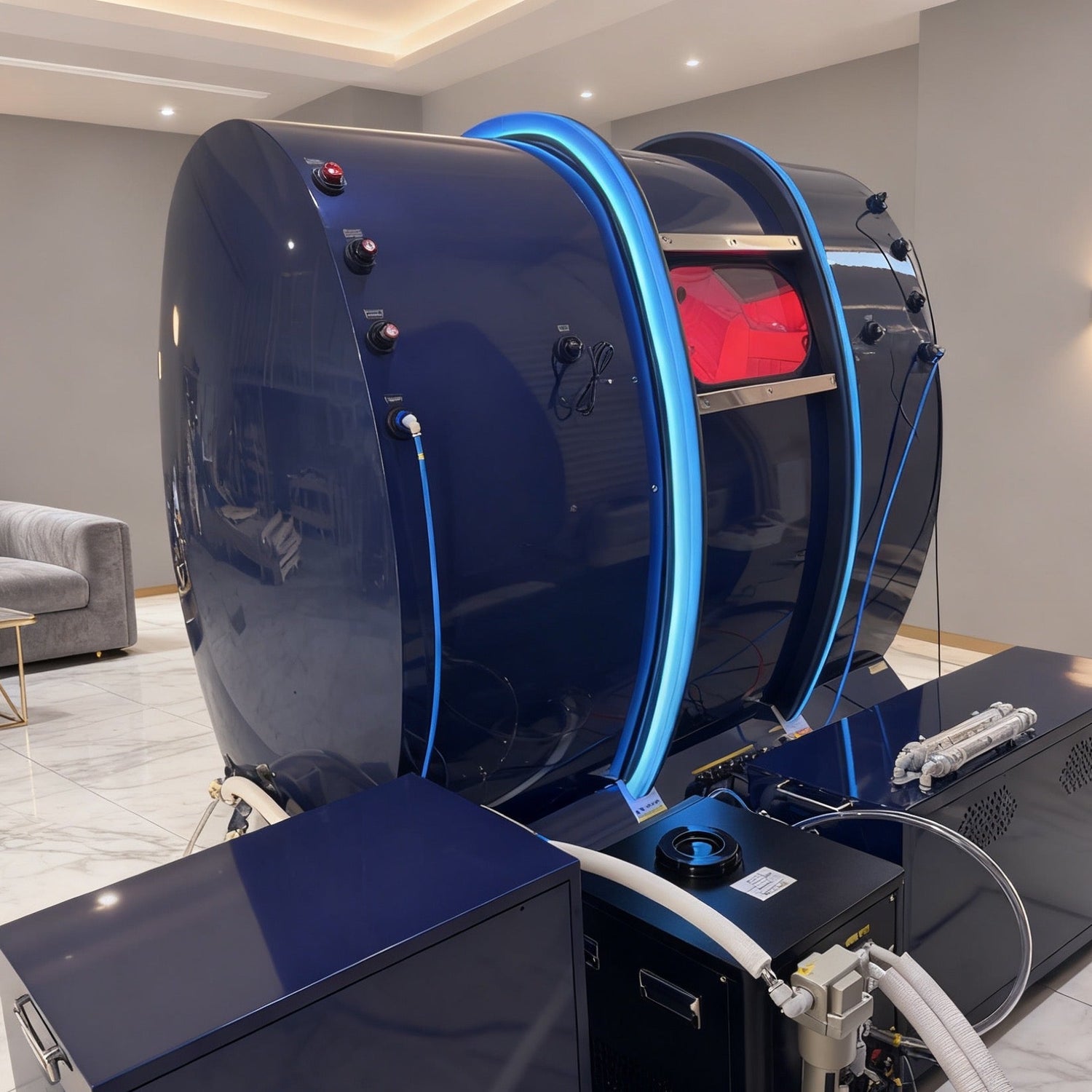 Hyperbarisk oksygen sittende kammer