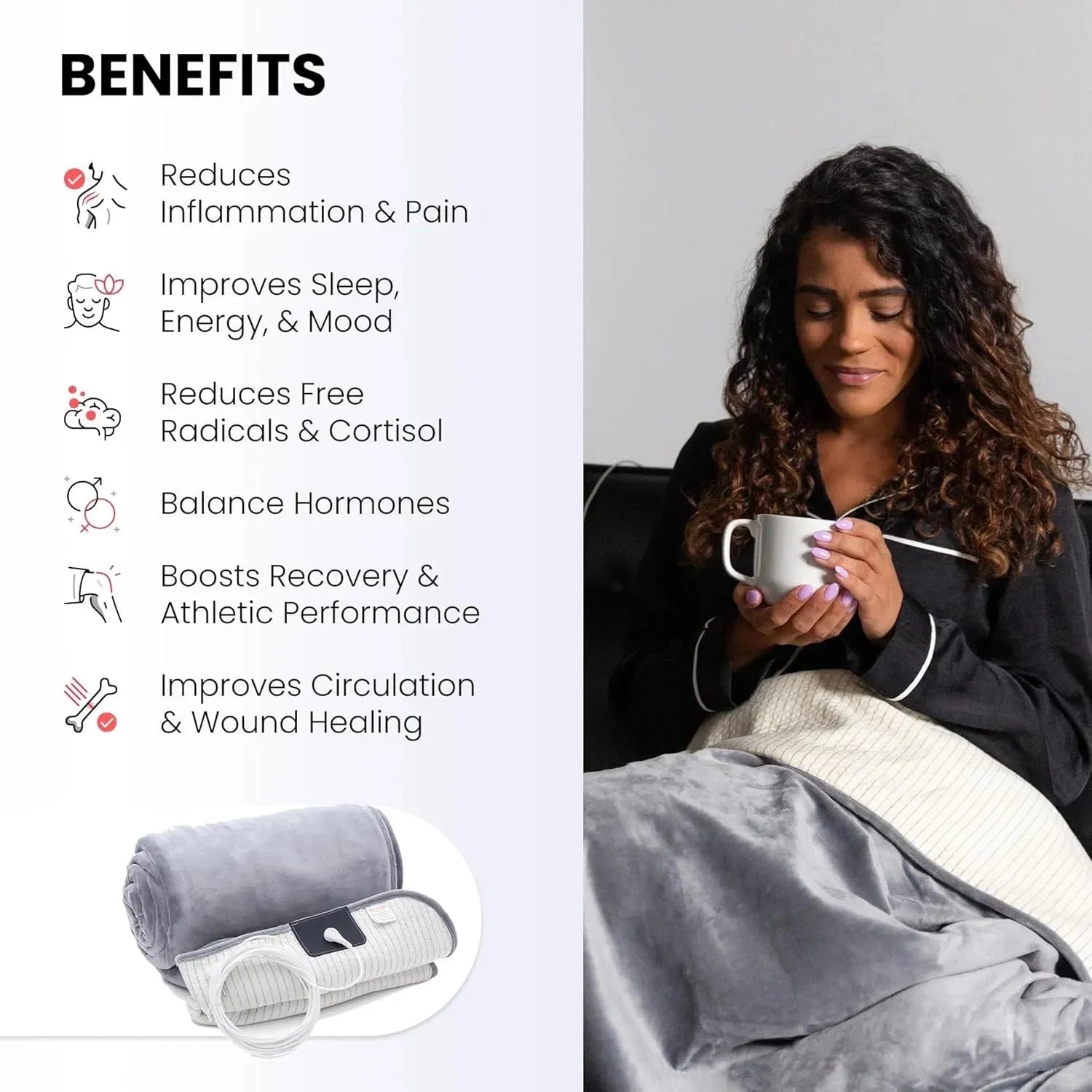 Grounding Blanket – Earthing Mat for Sleep & Recovery (All Sizes)